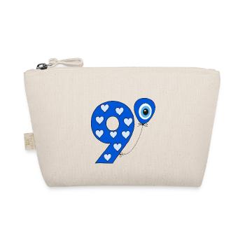 9th Birthday Nazar Happy Birthday 9 - Organic Pouch - nature - Front