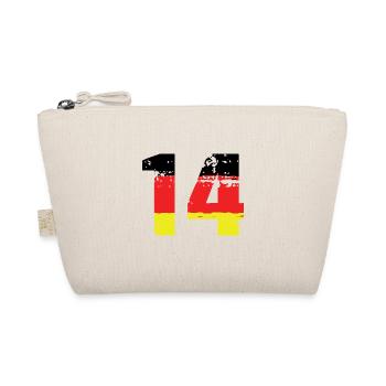 14 Zahl Deutschland Trikot - Bio-Täschchen - Natur - Vorne