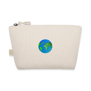 Globe earth globe with oceans and continents - Organic Pouch - nature - Front