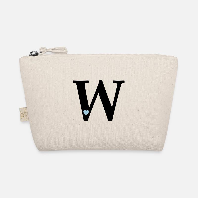 Letter W Initial Letter Organic Pouch