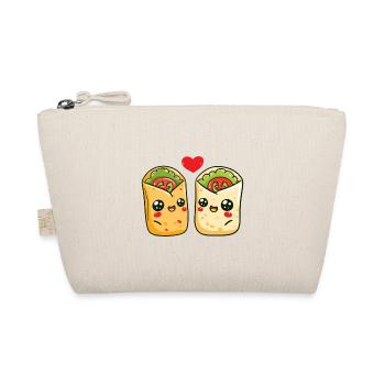 Burrito Couple Amour Coeur Drôle - Trousse biologique - nature - Devant