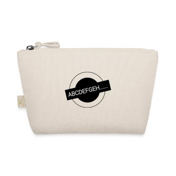 Abstract alphabet illustration on black - Organic Pouch - nature - Front