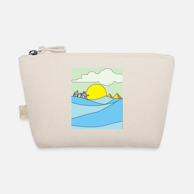 Retro Pyramid Desert Sun Organic Pouch