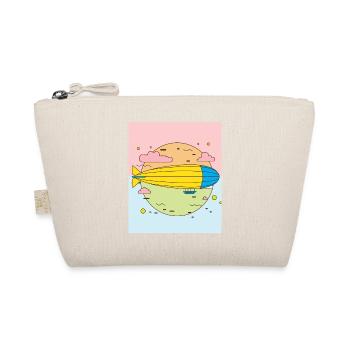 Retro Vintage Zeppelin Flying - Organic Pouch - nature - Front