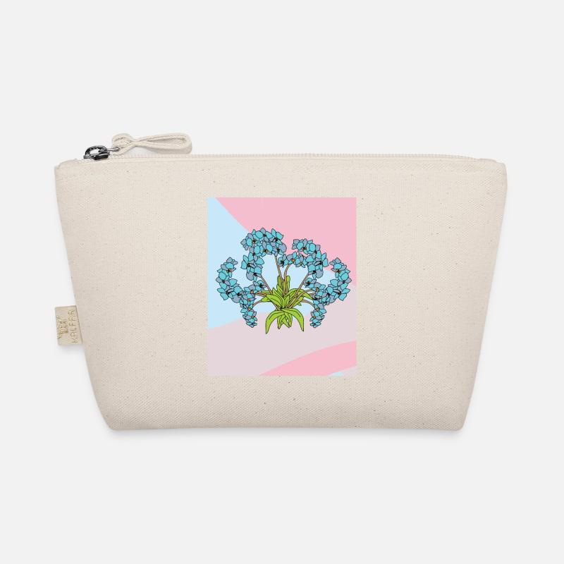 Vintage Blumen Orchideen Bunt - Bio-Täschchen - Natur