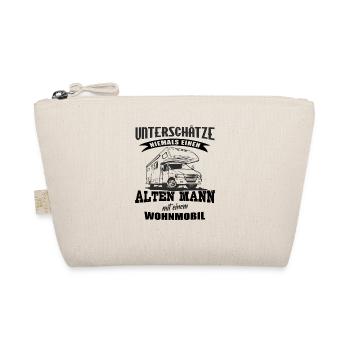 Wohnwagen/Wohnmobil Unterschätze Niemals Einen Alt - Bio-Täschchen - Natur - Vorne