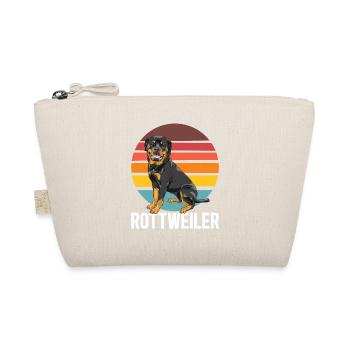 Retro Rottweiler Hund - Bio-Täschchen - Natur - Vorne