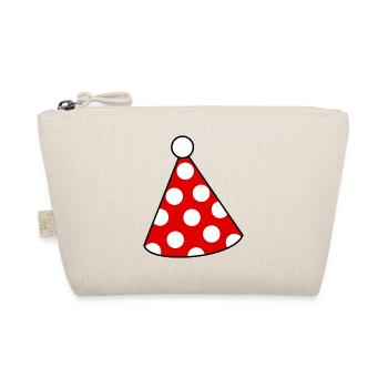 Birthday Party Hat Fun Celebration Party Hat Party Hat - Organic Pouch - nature - Front