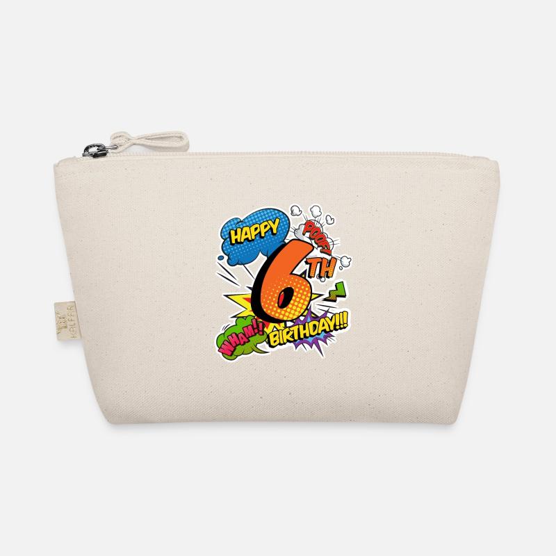 6. Geburtstag Junge Comic-Stil Superhelden Bio-Täschchen