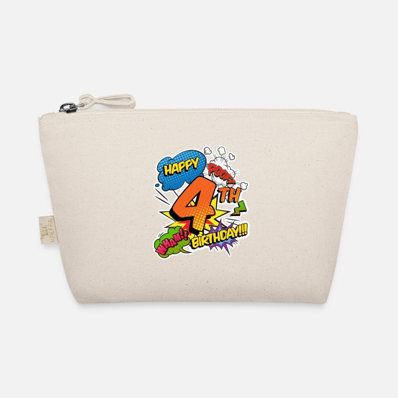 4. Geburtstag Junge Comic-Stil Superhelden Bio-Täschchen