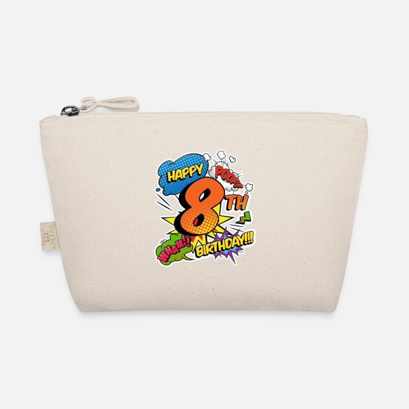8. Geburtstag Junge Comic-Stil Superhelden Bio-Täschchen