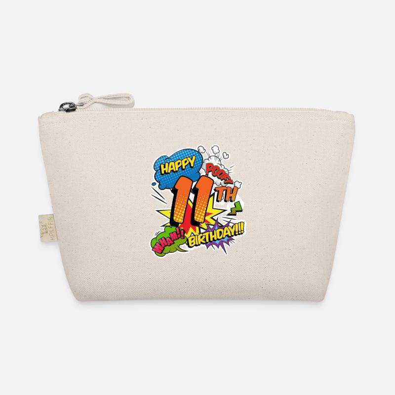 11. Geburtstag Junge Comic-Stil Superhelden Bio-Täschchen