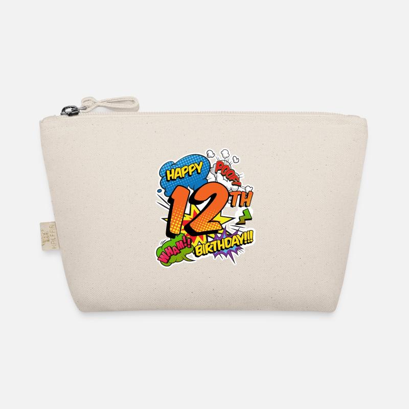 12. Geburtstag Junge Comic-Stil Superhelden Bio-Täschchen