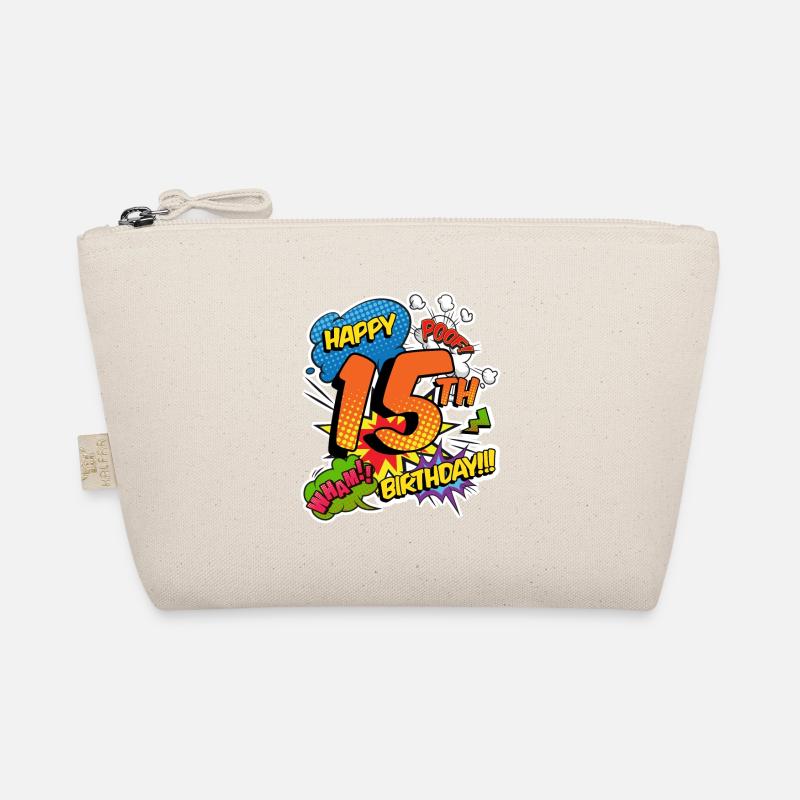 15. Geburtstag Junge Comic-Stil Superhelden Bio-Täschchen