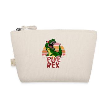 5ème anniversaire Garçon cinq Rex Dinosaur Dino - Trousse biologique - nature - Devant