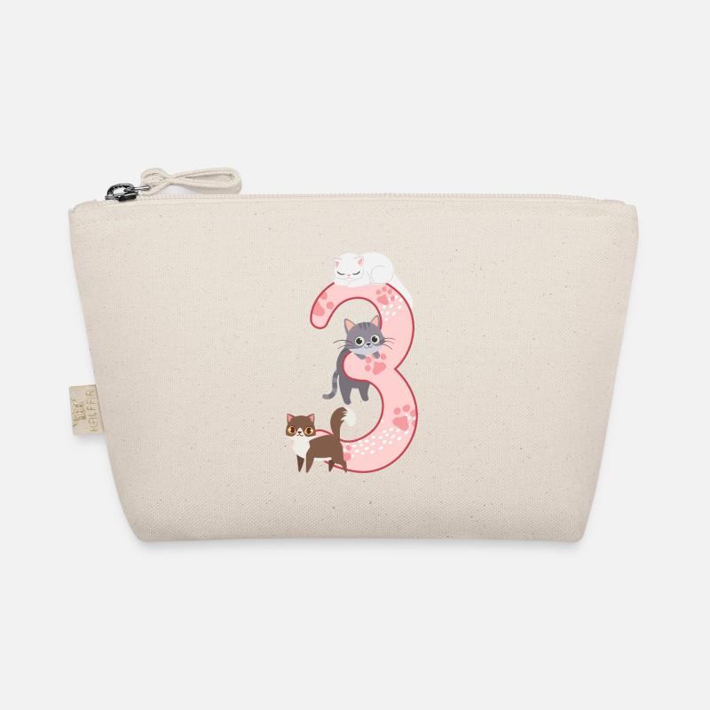 3. Geburtstag Mädchen Katze Bio-Täschchen