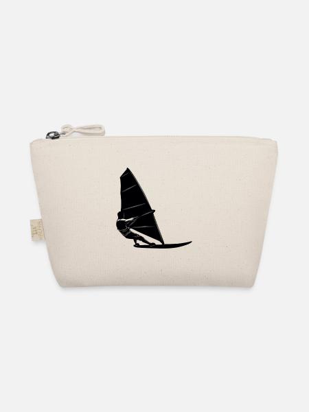 Windsurfen Silhouette - Bio-Täschchen - Natur
