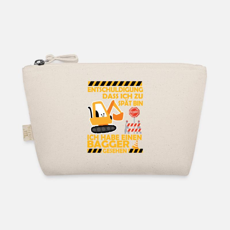 Ich habe einen Bagger gesehen Kinder Baustelle Bio-Täschchen