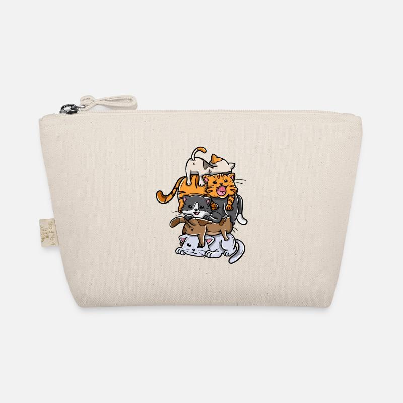 Sleeping Cats Stack Anime Kawaii Kittens Organic Pouch