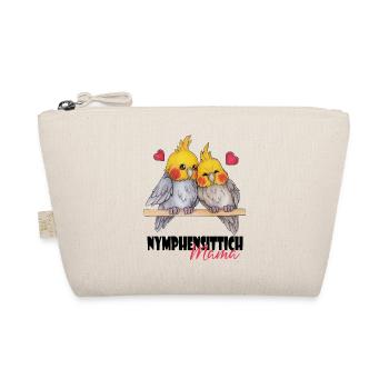 Niedlich Nymphen Geschenk Nymphensittich Mama - Bio-Täschchen - Natur - Vorne