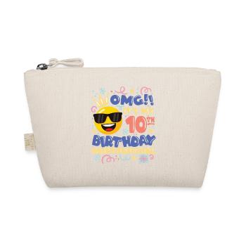 Omg! c’est mon émoticône de fille de 10e anniversaire - Trousse biologique - nature - Devant