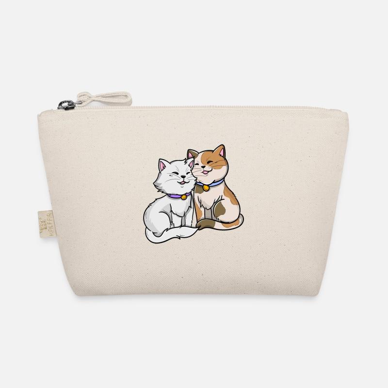 Valentinstag Katzenfans life is better with cats - Bio-Täschchen - Natur