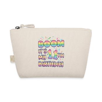 Boom It's My 11th Birthday Popper Zahl Pop It - Bio-Täschchen - Natur - Vorne