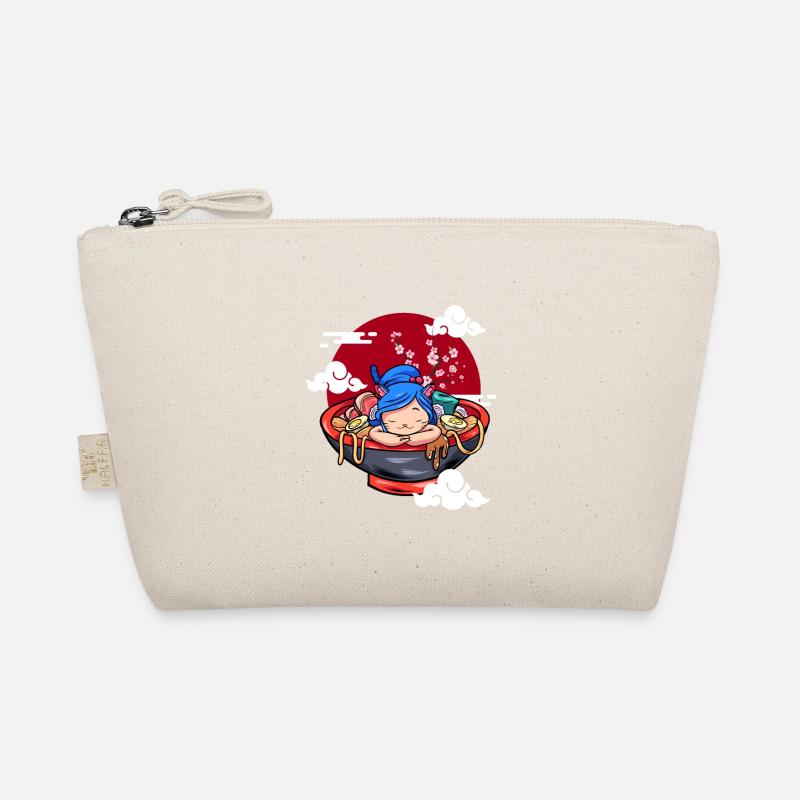 Drôle de chat endormi Ramen Chaton mignon Trousse biologique