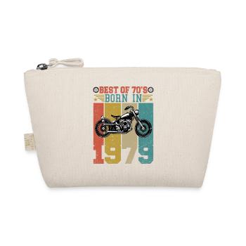 Best Of The 70's Born 1979 Vintage Motorcycle - Organic Pouch - nature - Front