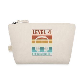 4. Geburtstag Junge Gamer Level 4 Jahre - Bio-Täschchen - Natur - Vorne
