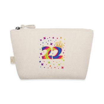 Tie-dye 22nd birthday party 22 years old - Organic Pouch - nature - Front