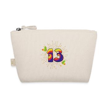 Tie-dye 13th birthday party 13 years age - Organic Pouch - nature - Front