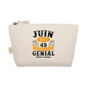 49 Ans Anniversaire Vintage Né(e) en Juin 1973 - Trousse biologique - nature - Devant
