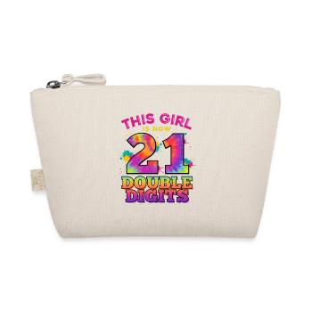 Dieses Mädchen Ist Jetzt 21 Double Digits 21. - Bio-Täschchen - Natur - Vorne
