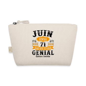 71 Ans Anniversaire Vintage Né(e) en Juin 1951 - Trousse biologique - nature - Devant