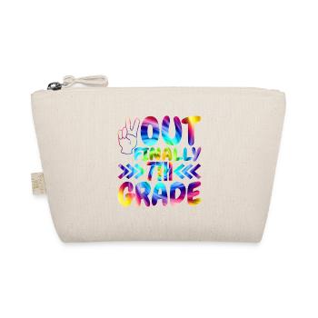 Out Finally 7th grade elementary school students - Organic Pouch - nature - Front