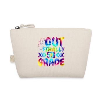 Out Finally 5th grade elementary school students - Organic Pouch - nature - Front
