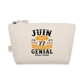 77 Ans Anniversaire Vintage Né(e) en Juin 1945 - Trousse biologique - nature - Devant