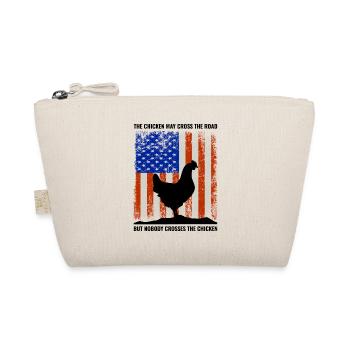 4th of July American Flag USA Chicken Lover Farmer - Organic Pouch - nature - Front