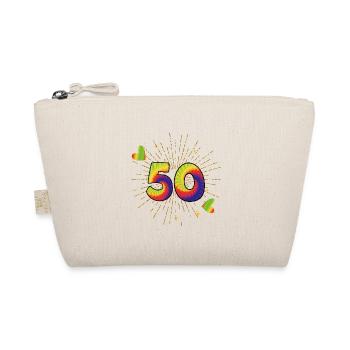 Tie-dye 50th birthday party 50 years old - Organic Pouch - nature - Front