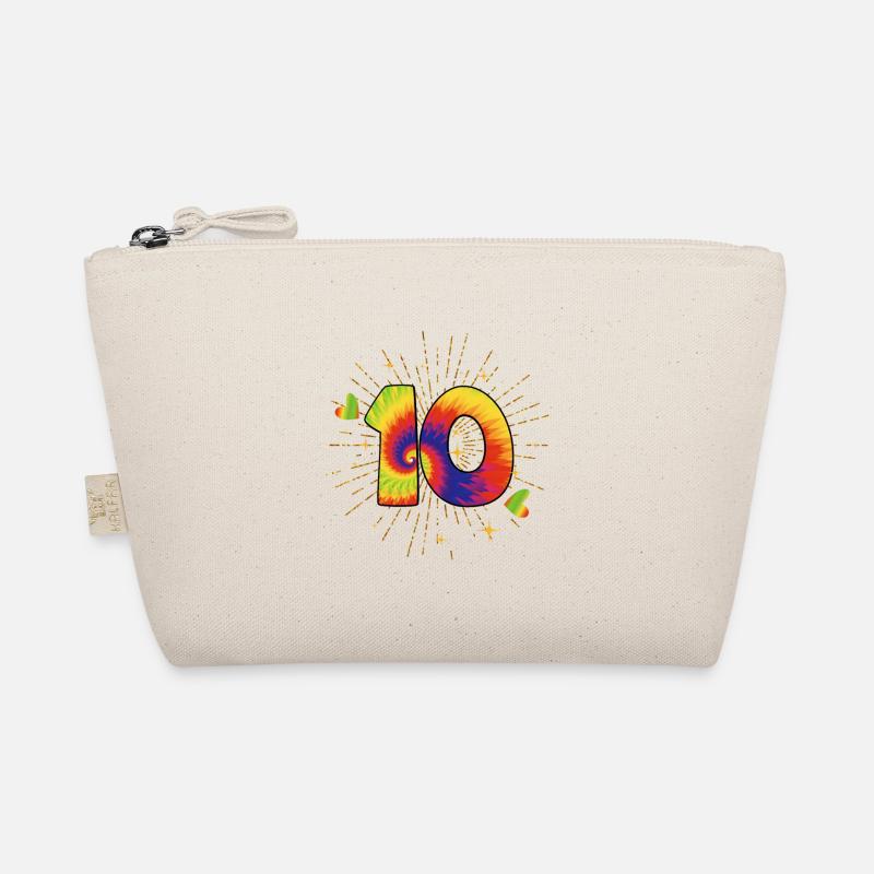 Tie-dye 10. Geburtstagsfeier 10 Jahre Alter Bio-Täschchen