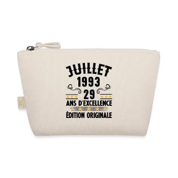 29 Ans Anniversaire Vintage Né(e) en Juillet 1993 - Trousse biologique - nature - Devant