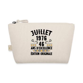 46 Ans Anniversaire Vintage Né(e) en Juillet 1976 - Trousse biologique - nature - Devant
