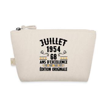 68 Ans Anniversaire Vintage Né(e) en Juillet 1954 - Trousse biologique - nature - Devant