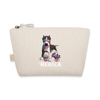 Merica Pit Bull 4 juillet Chien Drapeau américain USA - Trousse biologique - nature - Devant