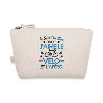 Je suis un mec simple j'aime le vélo et l'apéro - Trousse biologique - nature - Devant