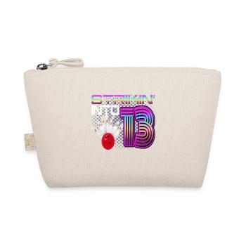 Striking Into 13 Bowling Bowler 13th Birthday - Organic Pouch - nature - Front