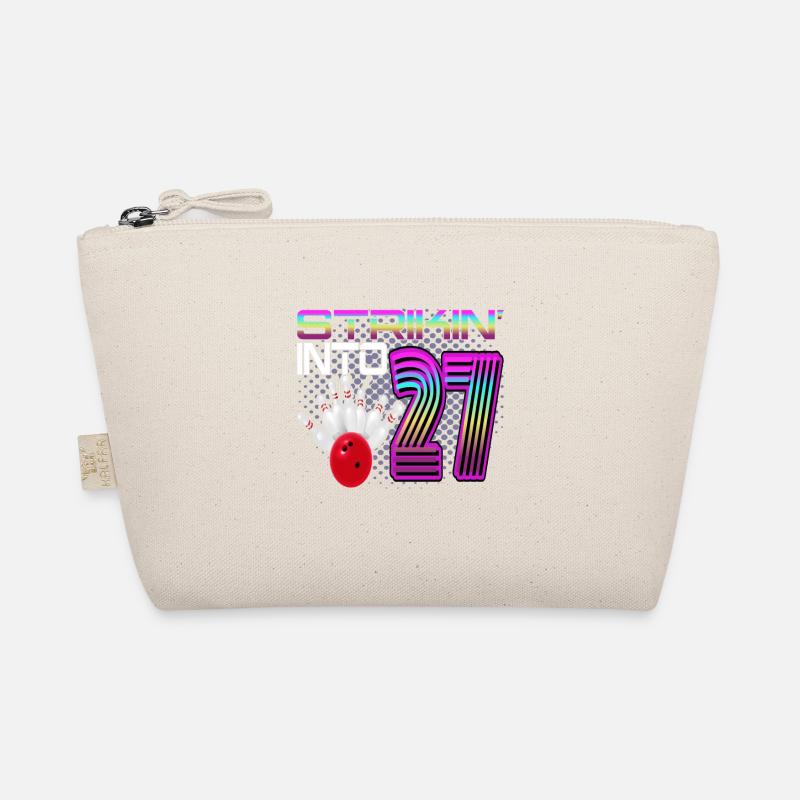 Striking Into 27 Bowling Bowler 27th Birthday Organic Pouch