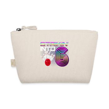 Striking Into 6 Bowling Bowler 6th Birthday - Organic Pouch - nature - Front