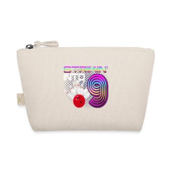 Striking Into 9 Bowling Bowler 9th Birthday - Organic Pouch - nature - Front
